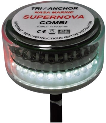 Nasa Supernova LED 3 kleur + anker navigatielicht