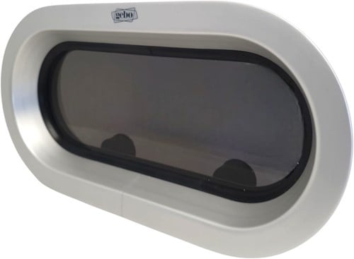 Gebo patrijspoort open - 375 x 175 mm - Kogelrond