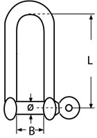 Boat Vision RVS D-sluiting lang - 4 mm-2