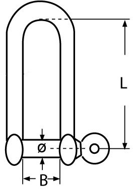 Boat Vision RVS D-sluiting lang - 4 mm-2