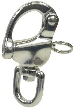 Boat Vision RVS A4 snapsluiting (snapshackle) met warteloog - 70 x 12 x 12 mm - breeklast 1.800 kg