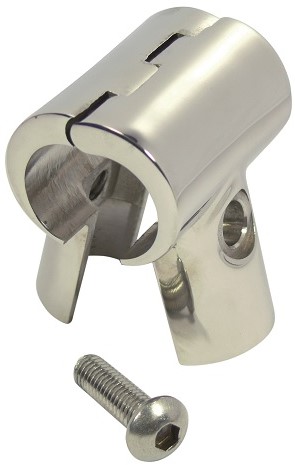 RVS Buiskapbeslag T-scharnierend Ø 22 mm - A4-316