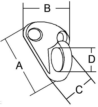 Boat Vision Fenderoog A35 x B30 x D10 mm./A4-316-2