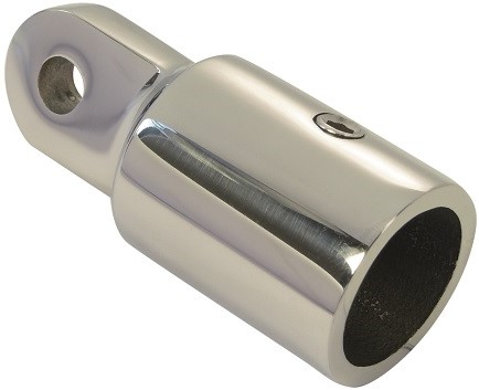 RVS Buiskapbeslag eindconnector Ø 19 mm - A4-316