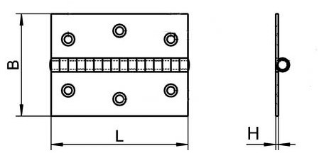 Boat Vision Scharnier 40 x 40 x 1.5 mm.-2