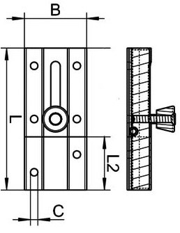 Boat Vision Grendel 80 x 36 mm./A2-304-2