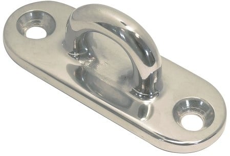 Boat Vision  Dekoog ovale grondplaat   75 x 22 mm./A4-316