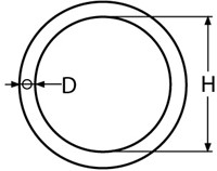 Gelaste RVS A4 ring - Ø 3 mm - inwendig 20 mm-2