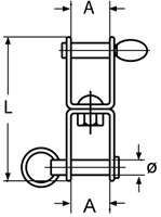 Boat Vision Plaatwartel L55 x B14 x ›6 mm./A2-304-2
