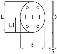 Boat Vision Scharnier L67 x B48 x 2.0 mm./A2-304-2