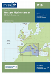 Imray kaart - M10 Western Mediterranean