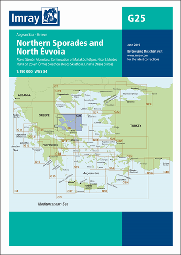 Imray kaart - G25 Northern Sporades and North Évvoia