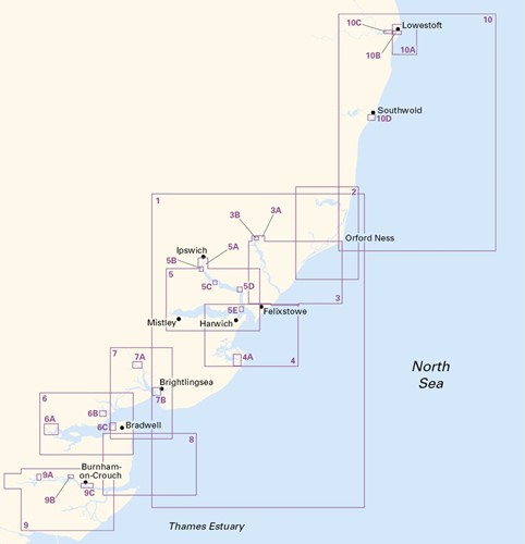 Imray kaartenset - 2000 Suffolk and Essex Chart Pack-2