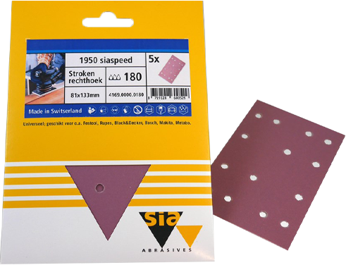 Siaspeed 1950 Schuurstrook - 81x133mm -per 5 stuks - in diverse groftes