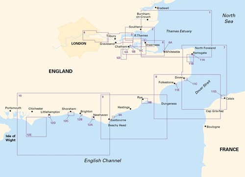 Imray kaartenset - 2100 Kent and Sussex Coasts Chart Pack-2