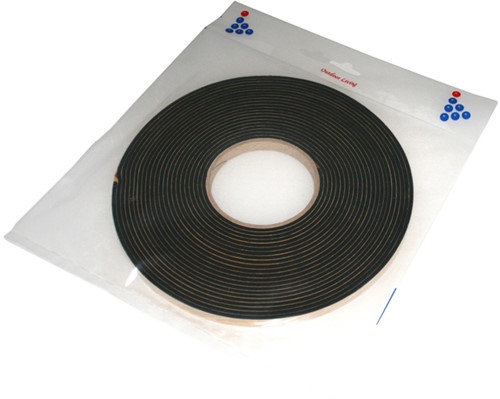 Afdichtings rubber Neopreenband zelfklevend - 20 x 5 mm - 10 meter