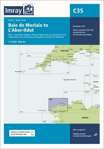 Imray kaart - C35 Baie de Morlaix to L'Aber-Ildut