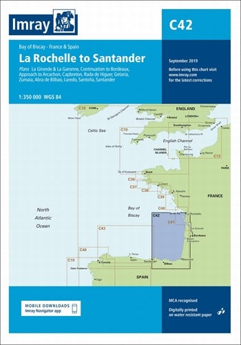 Imray kaart - C42 La Rochelle to Santander