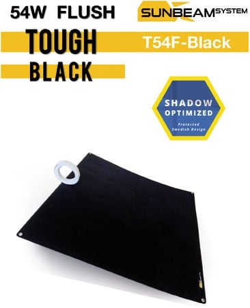 Sunbeam Tough 55W Flush Black Flexibel zonnepaneel zwart