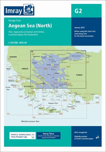 Imray kaart - G2 Aegean Sea