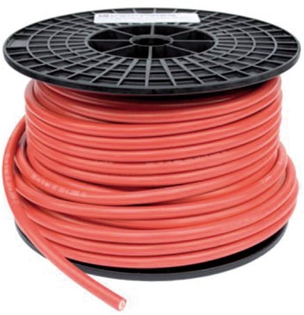 Accukabel 35 mm2 Rood 0,5 meter - met aangeperste ogen