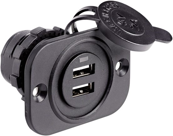 Dislocatie keuken patroon Osculati USB 2x Stopcontact inbouw 20mm George Kniest