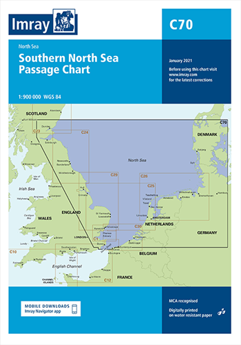 Imray kaart - C70 Southern North Sea Passage Chart