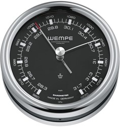 Wempe Pilot III Barometer - RVS - Ø 100 x 35 mm