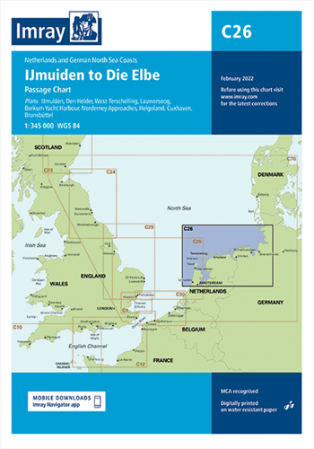 Imray kaart - C26 IJmuiden to Die Elbe