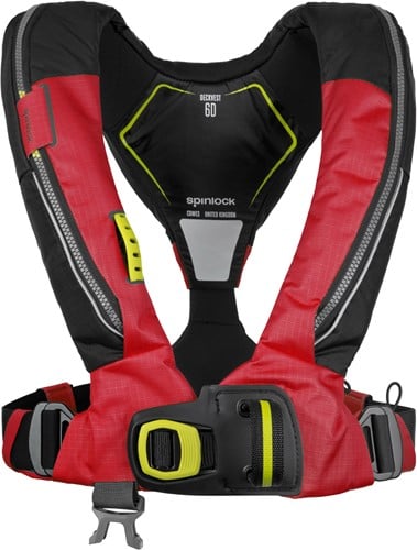 Spinlock deckvest 6D limited edition Reddingsvest - 275N - mercury rood - HRS - noodverlichting - sprayhood