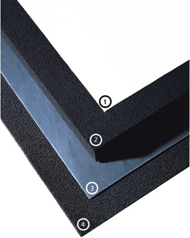 Technautic Geluidisolatieplaat - 12mm - Wit - 1000 x 600 mm -  pakket van 4 platen