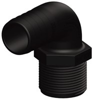 TruDesign slangtule (slangpilaar) haaks - 1/2 inch x 13 mm - zwart