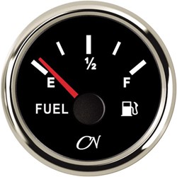 CN Brandstofmeter 0-190 Ohm zwart/chroom - 52 mm