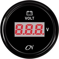 CN voltmeter digitaal - 52 mm - zwart/zwart
