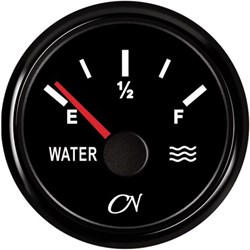 CN watermeter (watertankmeter) 0-190 ohm - 52 mm - zwart/zwart