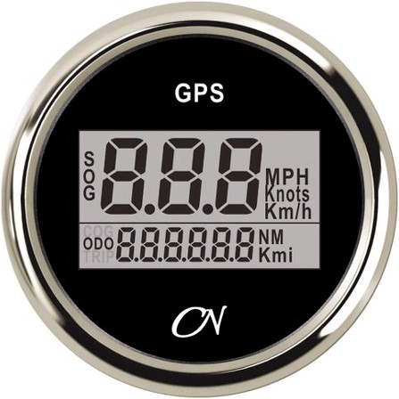 CN GPS Snelheidsmeter zwart/chroom - 52 mm