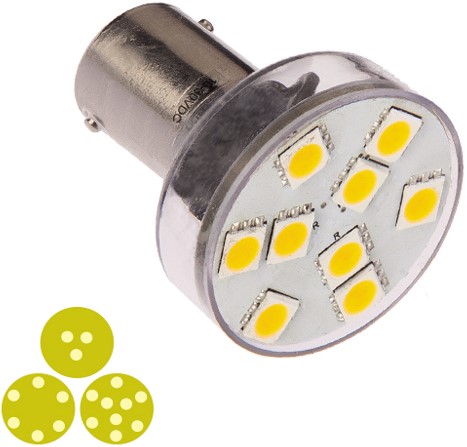 NauticLED  Ba15D 3step WW 10-30V 0.8/1.4/2.0W