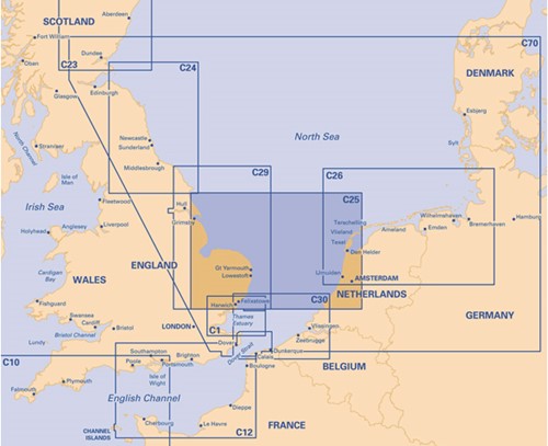 Imray kaart C 25 Noordzee