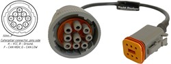 Caterpillar 9-pins kabel voor Yacht Devices YDEG motorgateway