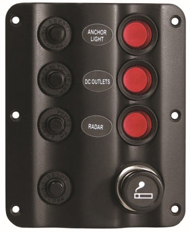 AAA Wave schakelpaneel 3 schakelaars en 12V aansluiting