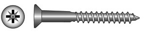 Boat Vision  Houtschroef, PK.Kr. 3.0x25, messing, Pozidrive