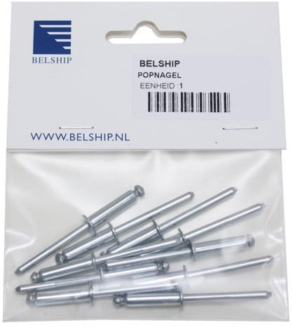 Popnagels monel Ø 3.2 mm - lengte 7.2 mm - per 10 stuks