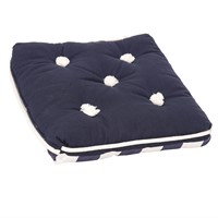 Kapok Kussen mini - blauw / blauw-wit - 34 x 34 x 3 cm