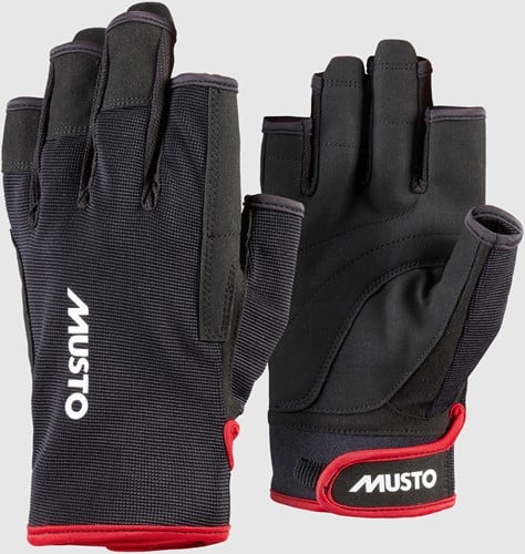 Musto 86118 Essential Zeilhandschoenen Korte Vingers Zwart