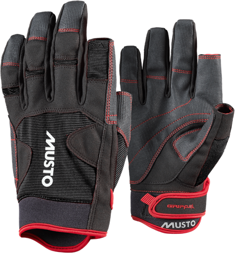 Musto 86119 Performance Lange vinger zeilhandschoen 2.0 zwart