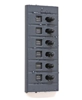 Connex schakelpaneel – 6 schakelaars met zekering en verlichting