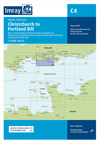Imray kaart - C4 Christchurch to Portland Bill
