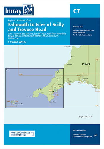 Imray kaart - C7 Falmouth to Isles of Scilly and Trevose Head