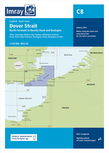 Imray kaart - C8 Dover Strait