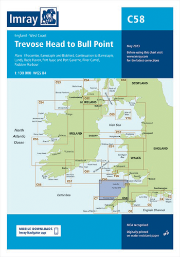 Imray kaart - C58 Trevose Head to Bull Point